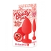 The 9's Booty Talk The Tongue Silicone Butt Plug Red