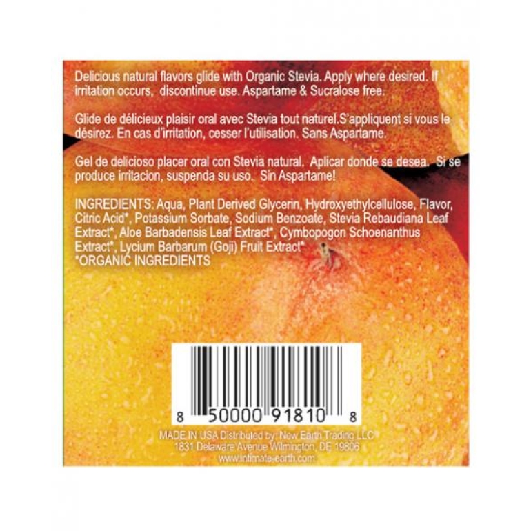 Intimate Earth Naughty Nectarines Glide Foil Pack .10oz Peach