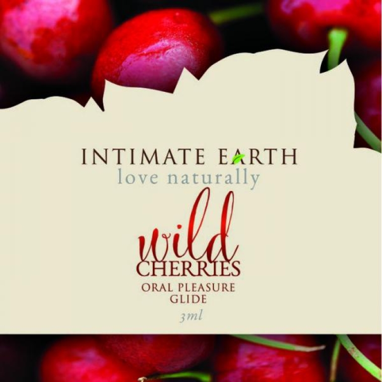 Intimate Earth Wild Cherries Flavored Glide Foil Pack .10oz Cherry