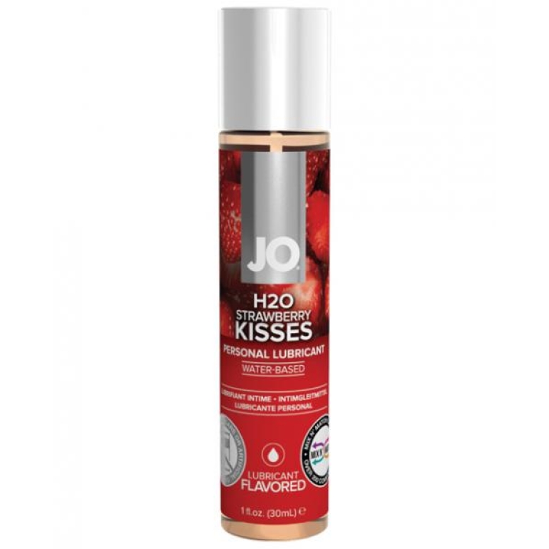 System JO H2O Flavored Lubricant Strawberry Kiss 1.oz Clear