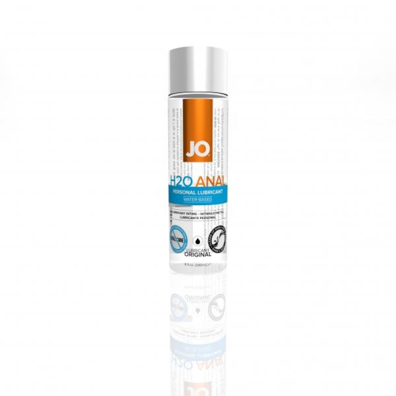 JO H2O Anal Water Based Lubricant 8 ounces Clear