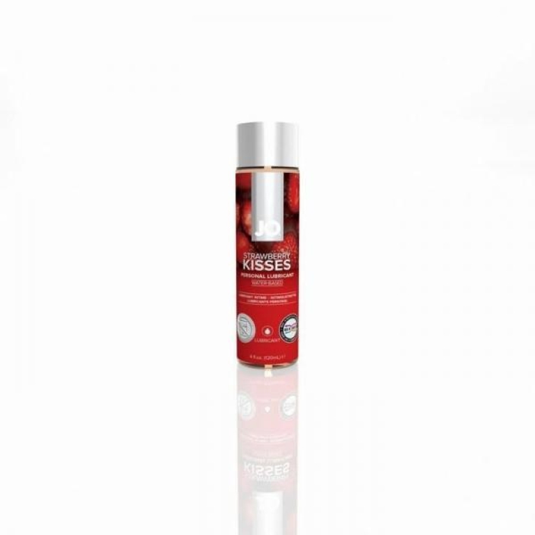 Jo Flavored Lube Strawberry Kiss 4 oz Clear