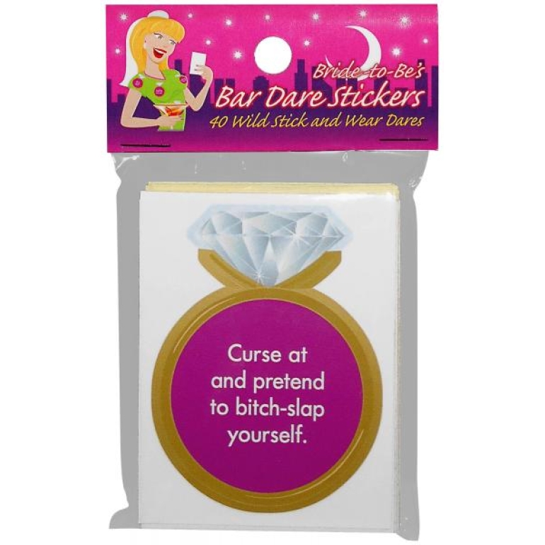 Bride-to-be Bar Dare Stickers Multi-Color