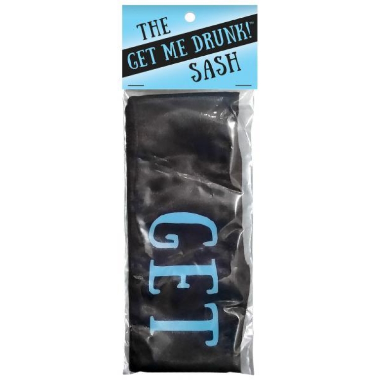 Get Me Drunk Sash Black O/S One Size Fits Most