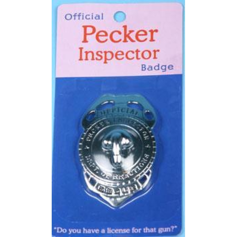 Pecker Inspector Badge Silver