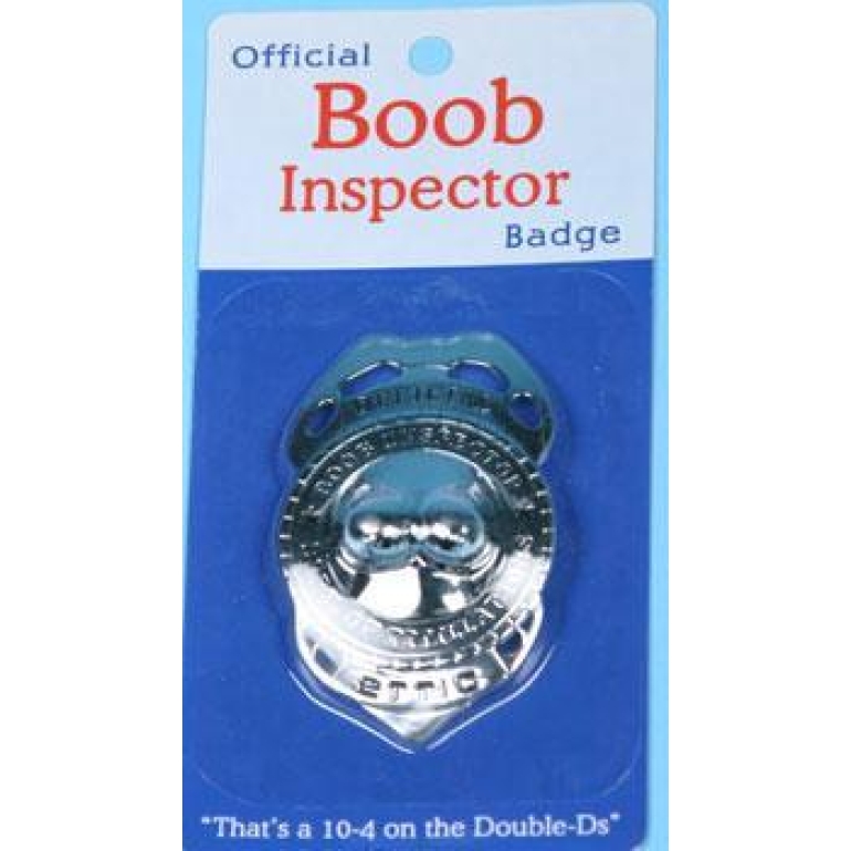 Boob Inspector Badge Silver