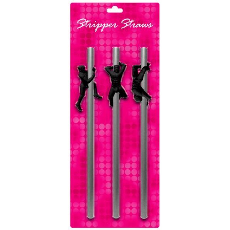 Stripper Straws Male Silver