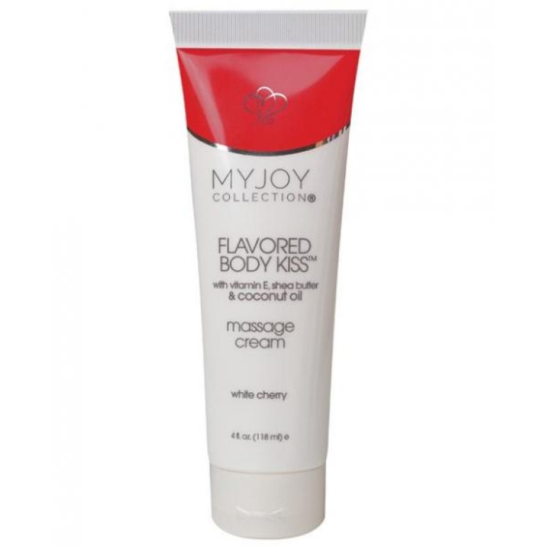 Flavored Body Kiss Massage Cream White Cherry 4oz