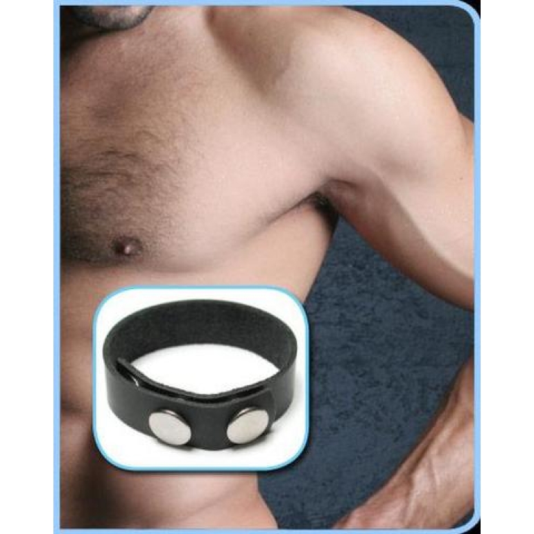 3 Snap Leather C Ring Black