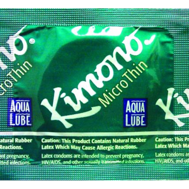 Kimono Micro Thin Aqua Lube Latex Condoms 3 Pack Clear
