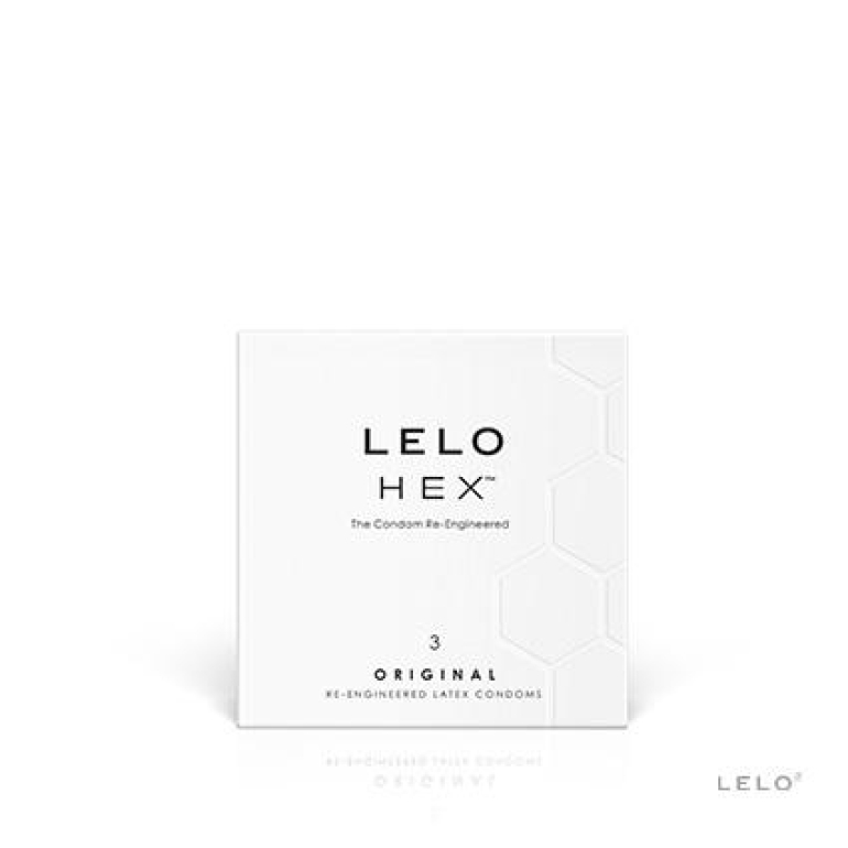 Lelo Hex Original Latex Condom 3 Pack Clear