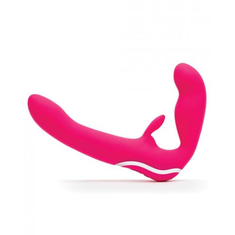 Happy Rabbit Rechargeable Pink Vibrating Strapless Strap On