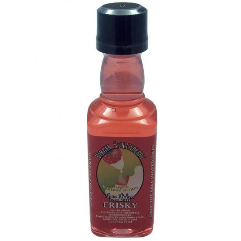 Love Lickers Flavored Warming Oil - Virgin Strawberry 1.76 Ounce