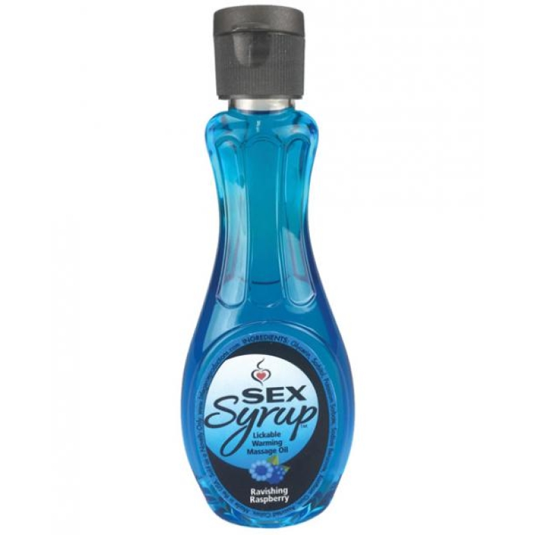 Sex Syrup Ravishing Raspberry Massage Oil 4oz Blue