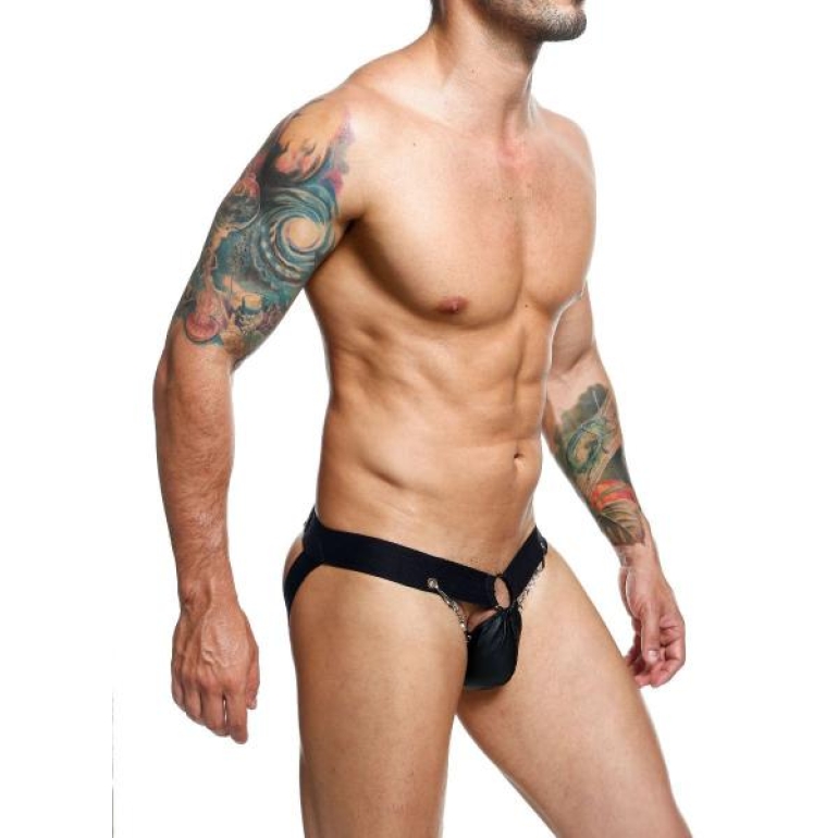 Male Basics Dngeon Chain Jockstrap Black O/s (hanging) One Size Fits Most