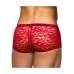 Mini Shorts Stretch Lace Large Red