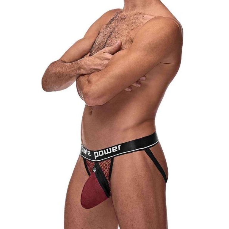 Penis Pit Penis Ring Jock Burgundy S/m