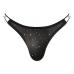 Show Stopper Thong Black S/m Silver