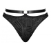 Rude Awakening Strap Thong Black L/xl