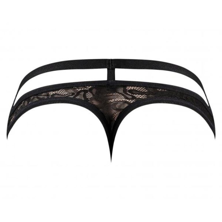 Lucifer Cutout Thong Black L/xl