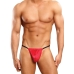Male Power Posing Strap Satin Lycra Red O/S One Size Fits Most