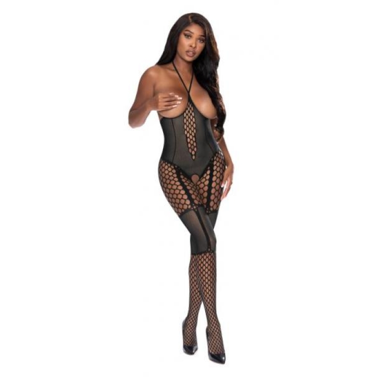 Seamless Cupless Catsuit Black O/s One Size Fits Most