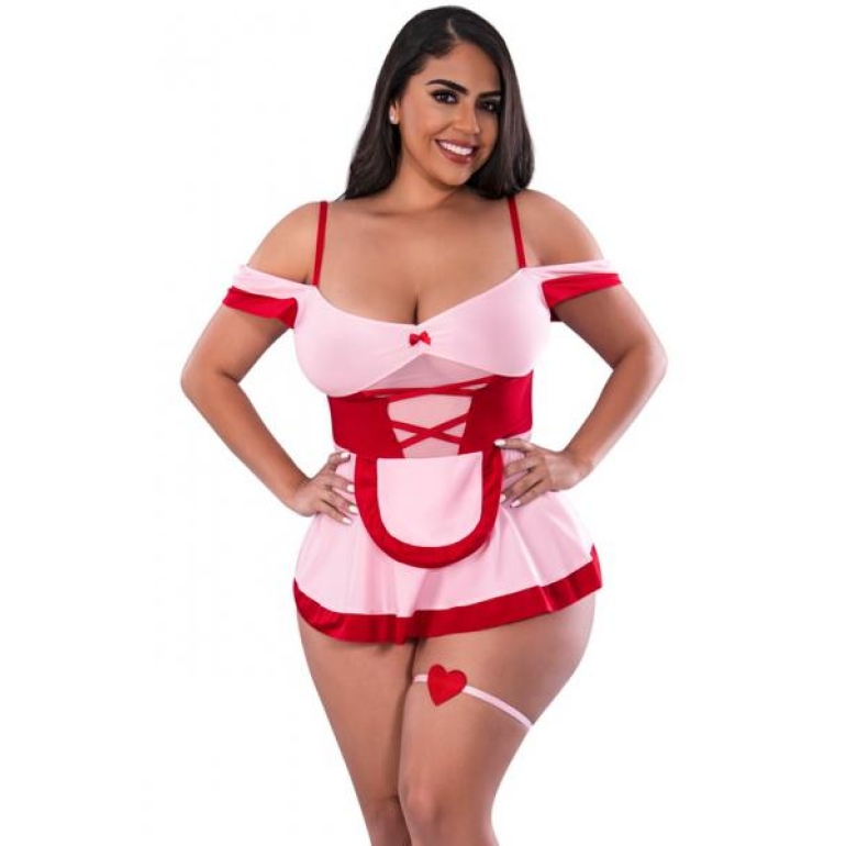 Cupid Cutie Costume Pink 2xl Red