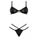 Glitz & Glam Bra & Thong Set Black S/m