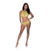 Love Star Halter Bra & Panty Set Chartreuse L/xl Yellow