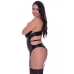 Club Candy Basque & Cheeky Panty Black 2xl One Size Queen