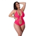 Get It Girl Teddy W/ Snap Crotch Pink 2xl