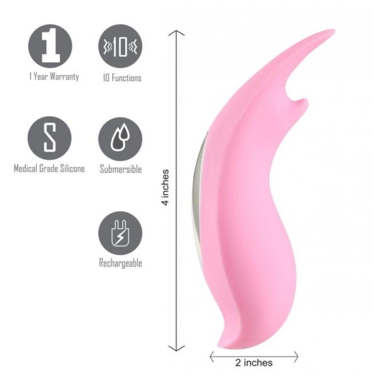 Sera USB Clitoral Lay-On Vibrator Pink