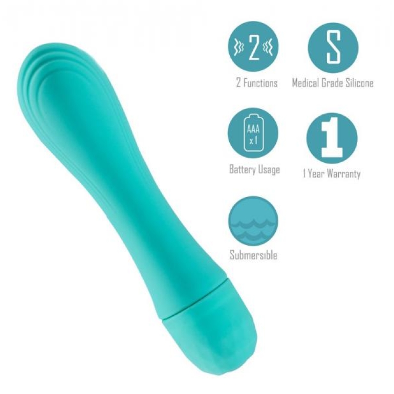 Laney Silicone Mini Vibrator 2 Speed Teal