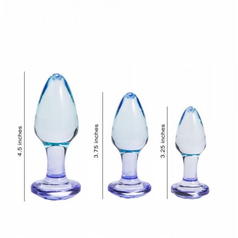 Butties 3pc Acrylic Anal Plug Set Translucent