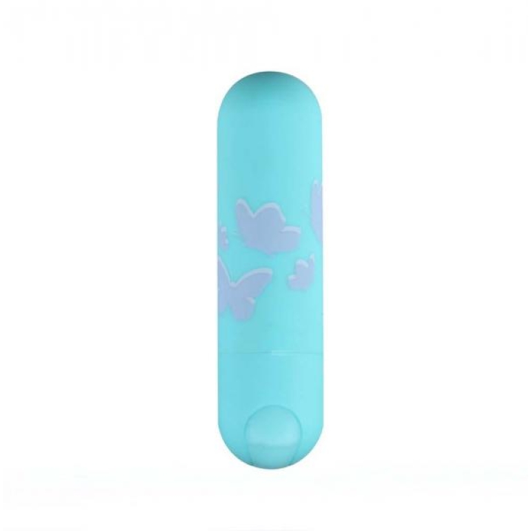 Julia Jessie Butterfly Pattern Rechargeable Mini Bullet Blue