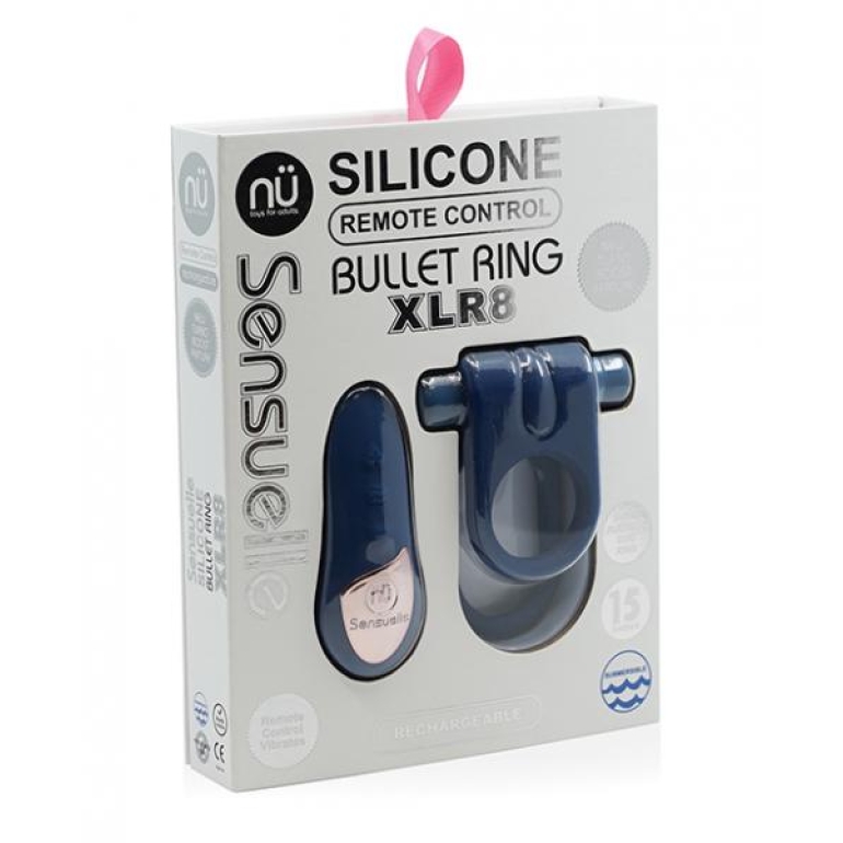 Sensuelle Remote Control XLR8 Turbo Boost Bullet Ring Blue