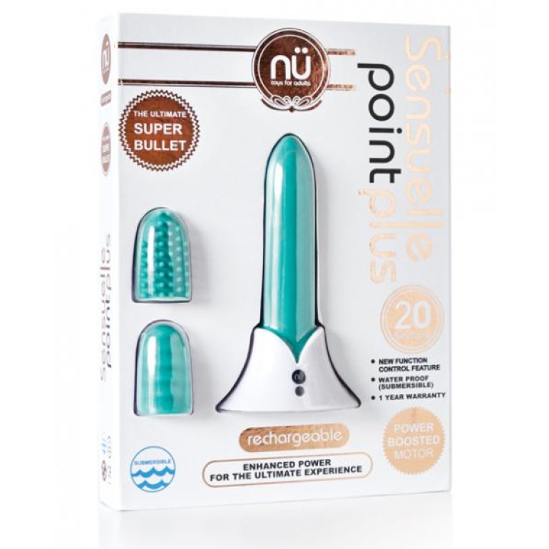 Sensuelle Point Plus Teal Blue Bullet Vibrator