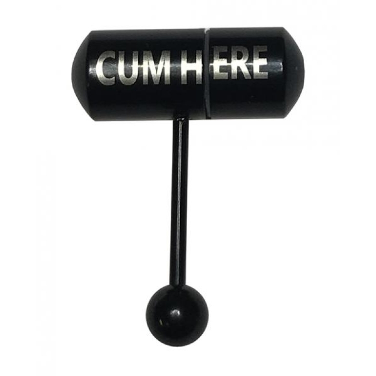 Lix Barbell Etched Cum Here Black