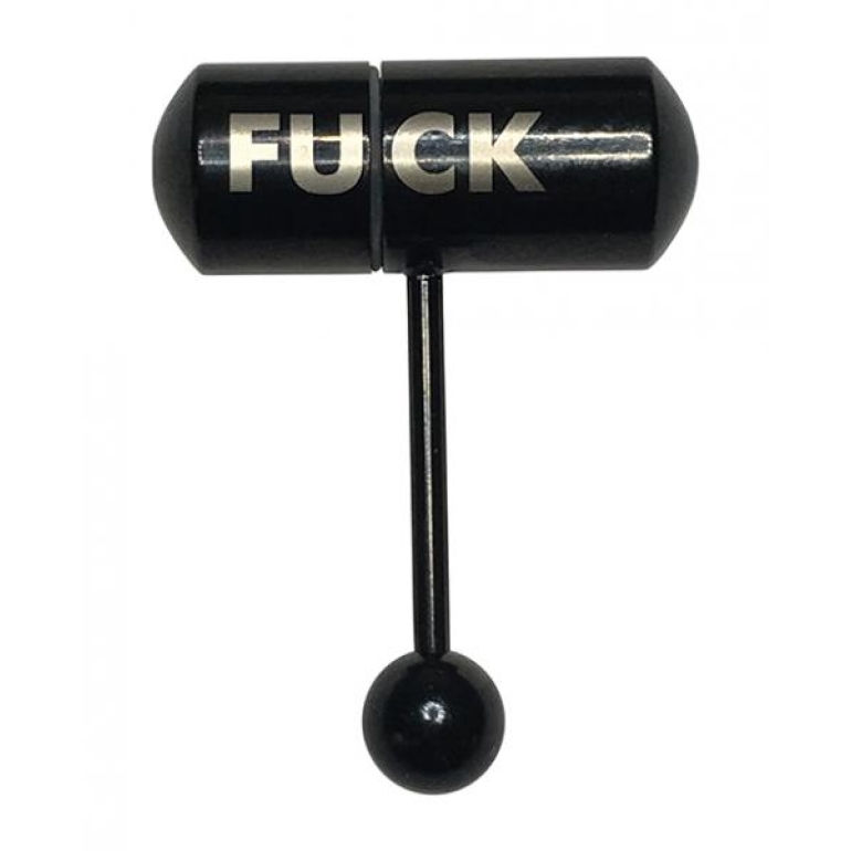 Lix Barbell Etched Fuck Black