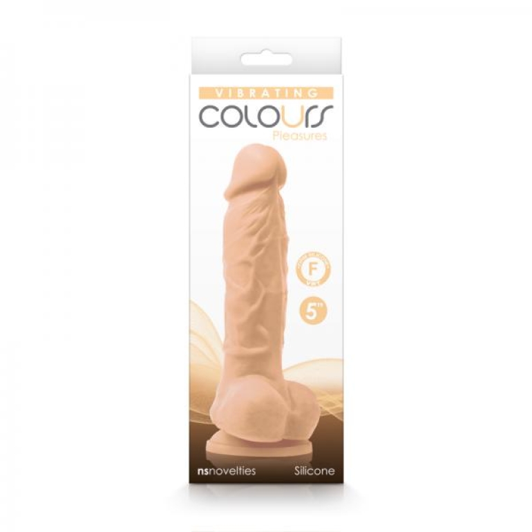 Colours Pleasures Vibrating 5 Dildo White 