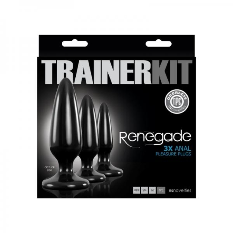 Renegade Pleasure Plug 3 Piece Trainer Kit Black