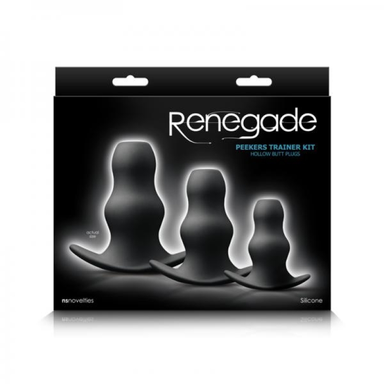 Renegade Peeker Kit Black Hollow Butt Plugs