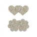 Pretty Pasties Heart & Flower Glow 2 Pair Silver