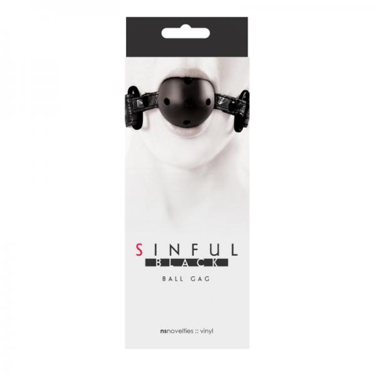 Sinful Black Ball Gag One Size Fits Most