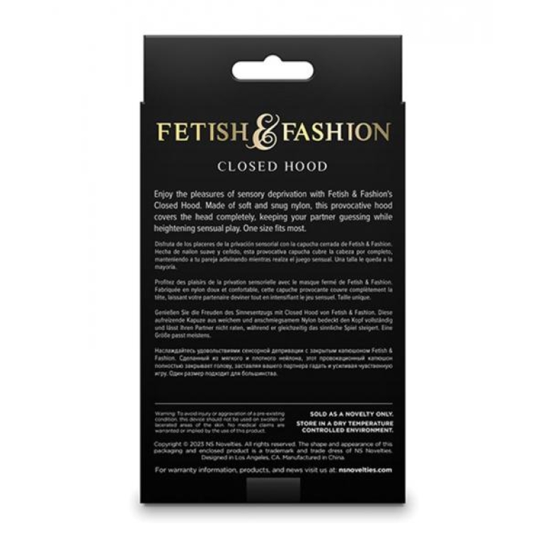 Fetish & Fantasy Closed Hood White One Size Fits Most