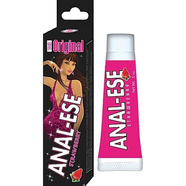 Anal-Ese Soft Packaging Lubricant .5oz Strawberry