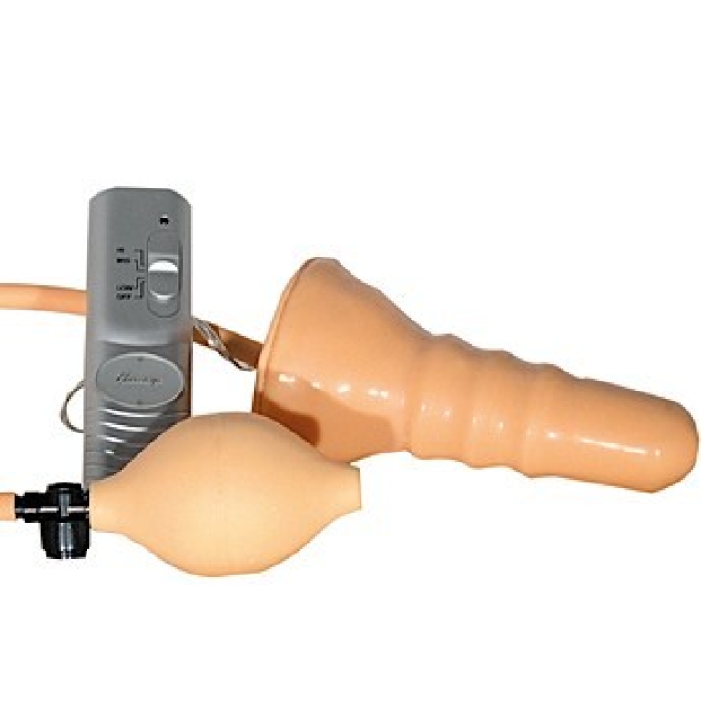 Vibrating Expandable Butt Buster Beige