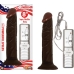 All American Whopper Vibrating 8 Inches Dildo Brown Black