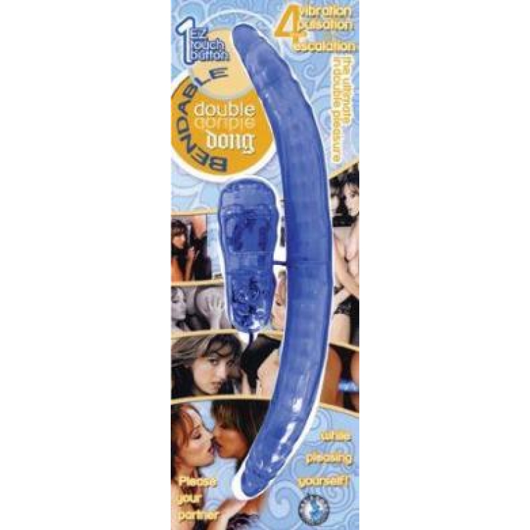 Bendable Double Dong Vibrator Multispeed - Blue