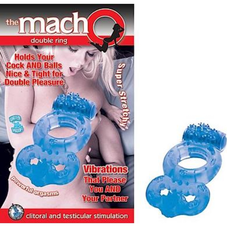 Shaft and Balls Macho Double Ring Blue